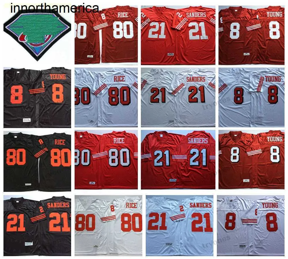 Vintage 8 Steve Young 21 Deion Sanders 80 Jerry Rice Football Jerseys