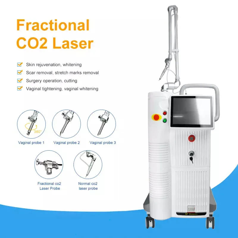 NewArrival Système laser CO2 fractionné Cicatrice Vergetures Machine d'élimination des rides Laser puissant Traitement Dispositif de resurfaçage de la peau Équipement de salon de beauté