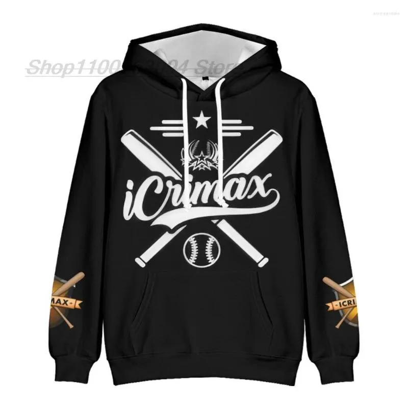 Erkek Hoodies Moda Tasarımı Icrimax Merch Hoodie Sweatshirts Erkek Kadın Giyim Hip Hop Sokak Giyim Genç Çocuk Giysileri