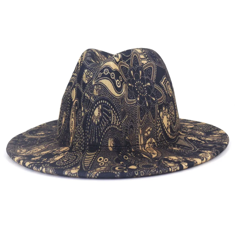 Cappello Fedora Classico In Feltro Con Fiocco – Tesa Larga, Unisex, Circonferenza Regolabile 55-59 Cm