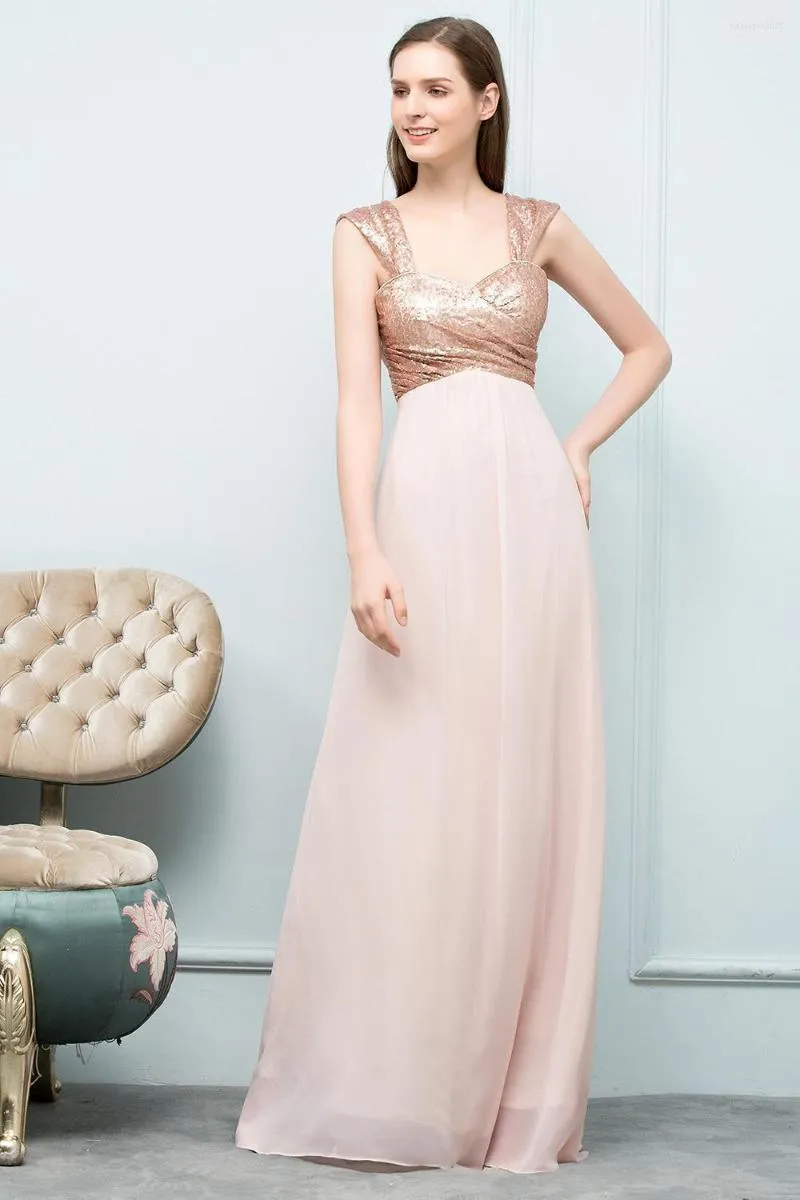 Party Dresses Long Evening Women Elegant Formal Dress Prom Gown Rose Gold Reflective Ship Within 24 Hours Real Pos