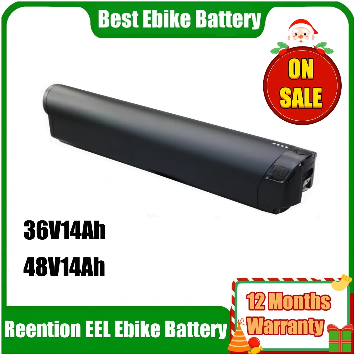 Reention Eel Pro Battery 36V 10.4AH 11.6AH 13AH 13.6AH 14.5AH 17AH SAMSUNG 35E Inner Batteria för bakre rackbattries 350W 250W med laddare