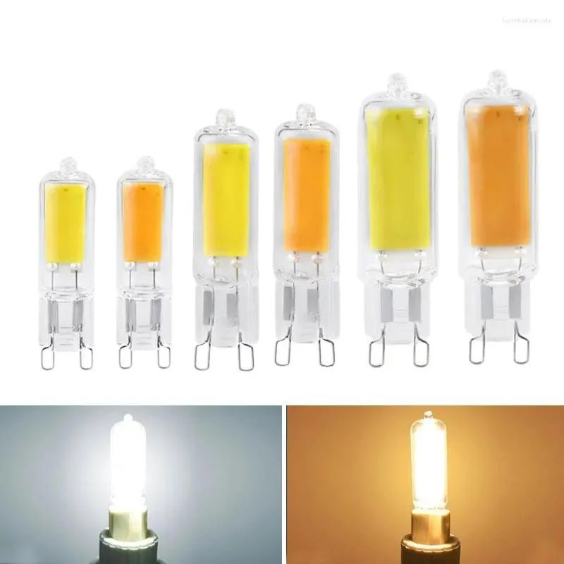 Ampoule haute luminosité G9 COB 7W 9W 12W, verre 220V, Spot pour luminaire suspendu, lustre de maison