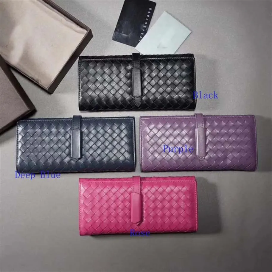 New High Quality Long Continental Wallet Crafted Lambskin Leather Women's Walletdurable Calf Leather Bi-fold Wallet Fashion 286M