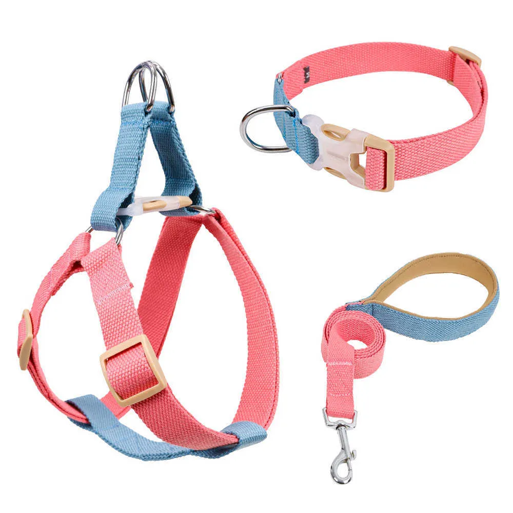 Dog Collars Leashes Harness Vest No Pull Adjustable Fashion Collar Lead Double Chihuahua Pitbull Accessories For Small Medium Large s T221212