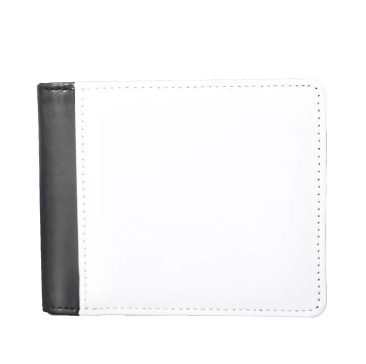 Party Favors Sublimation Blank PU Double Side Foldable Men Clutch Hot thermal transfer Wallet printing purse SN4265