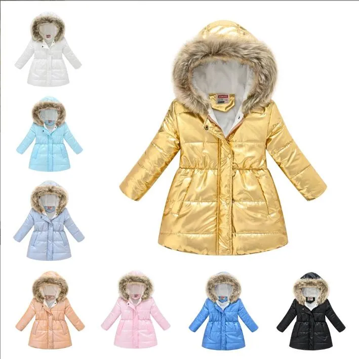 Enfants Designer Vêtements Garçons Hiver Coton Rembourré Manteau Filles Épais Vestes À Capuchon Col De Laine Vêtements Coupe-Vent Manteaux Chaud Mode À Manches Longues Vêtements D'extérieur BC211