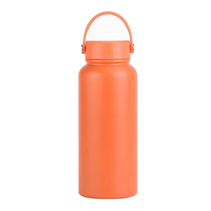 1L 304 Stainless Steel Frosted Sports Water Bottle Portable Outdoor Sports Cup Insulation Travel Vacuum Flask Bottles By express Z11