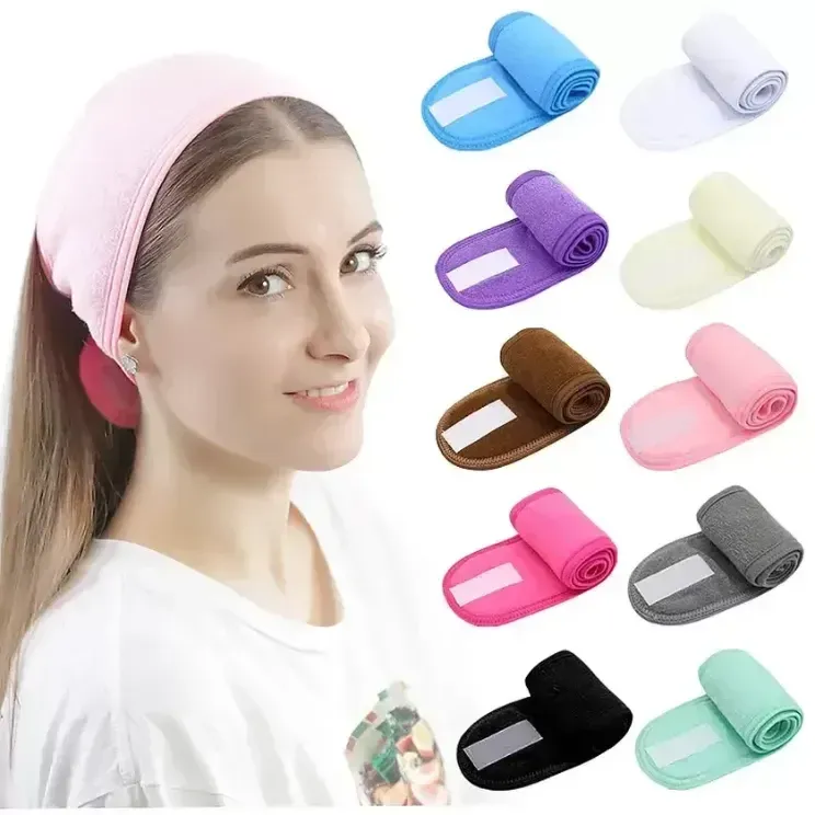 Adjustable Makeup Headband Beanie Wash Face Hair Holder Soft Toweling Facial Hairband Bath SPA Accessories for Women New
