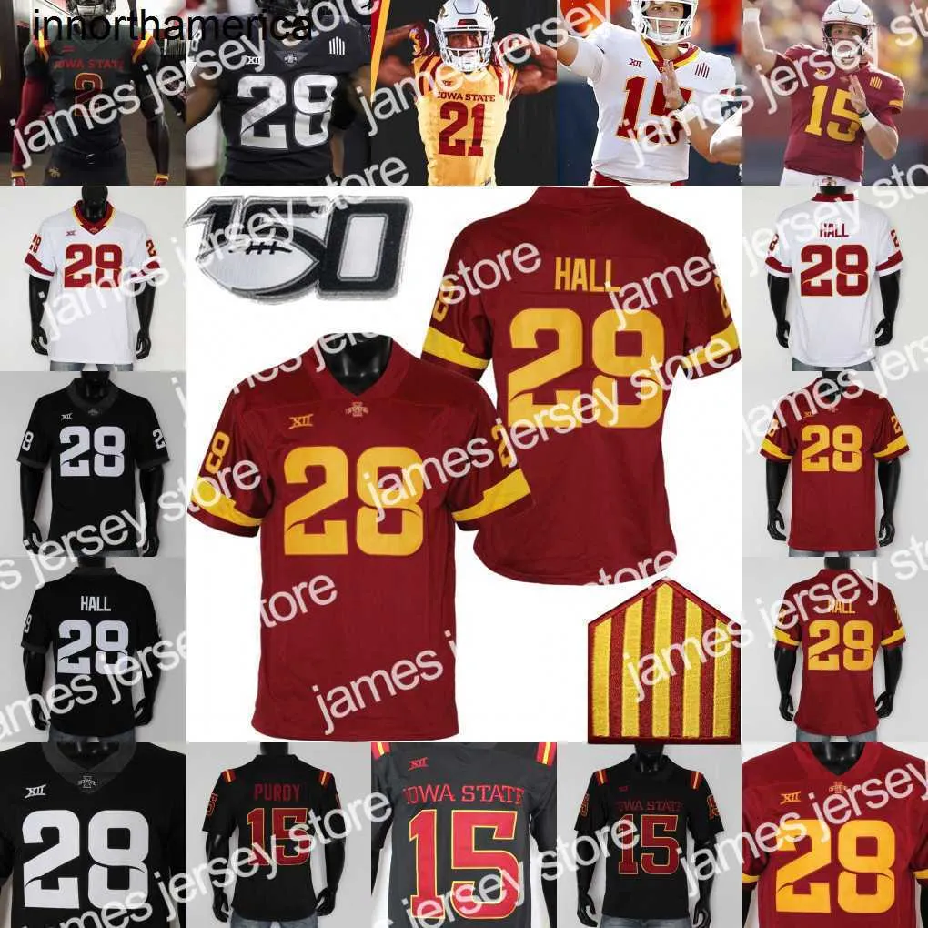 Maglia da calcio NCAA Iowa State Cyclones Brock Purdy Breece Hall Xavier Hutchi