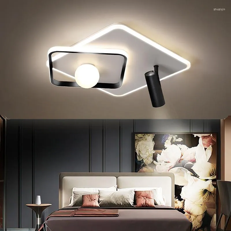 Plafonniers Nordic Modern Bedroom Study Vestiaire 360 ﾰ Rotation Lampes Avec Projecteur