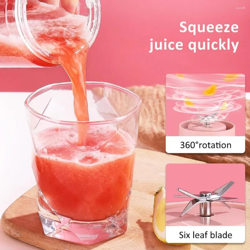 Portable Electric Juicer Cup, Usb Rechargeable Mini Juicer Extractor For  Home, Milkshake And Smoothie Blender