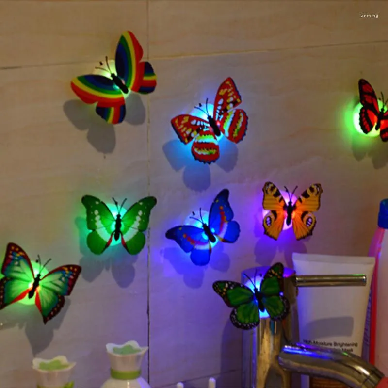 Wandleuchte, kreative Simulation, bunt, LED-Schmetterling, Nachtlicht, Paste, Aufkleber, Bar, Restaurant, Schlafzimmer