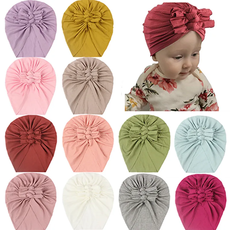 H￤rlig handgjorda bowknot baby flickor indiska hattar fast f￤rg randiga sp￤dbarn kepsar barn h￥r tillbeh￶r kl￤ddekoration