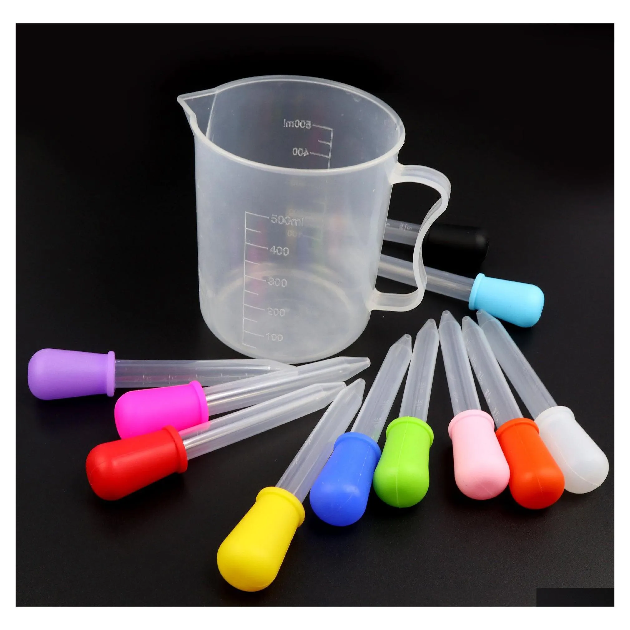 Other Drinkware 10 Colors 5Ml Sile Liquid Droppers Plastic Pipettes Transfer Eyedropper With Bb Tip For Candy Oil Kitchen Kids Gummy Ot2Qx