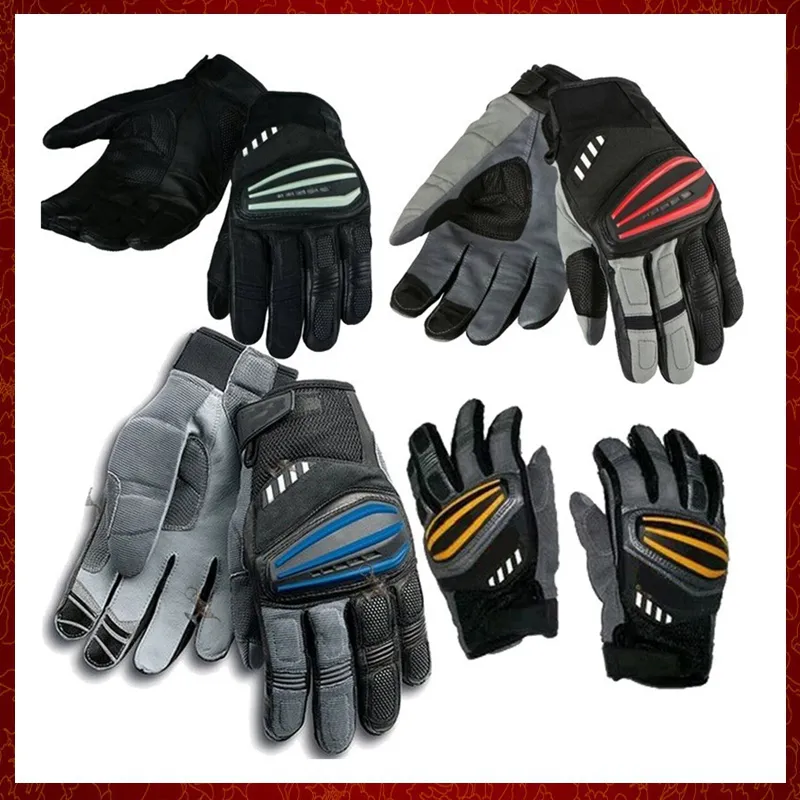 ST899 Motorrad Rally Leather Gloves för BMW GS1200 Pro Moto Cycling Black Grey Gloves