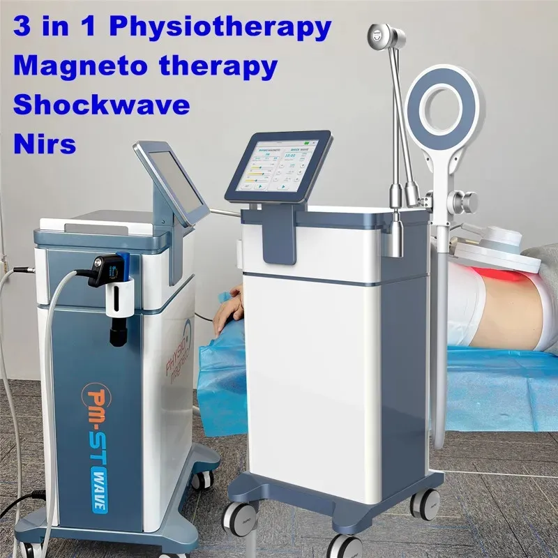 Fysioterapi magnetisk terapi maskin emtt magnetolith fysio magneto transduktion utrustning smärtlindring sport skador chockvåg med infraröd
