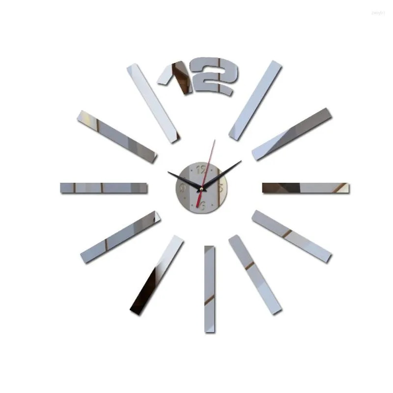 Настенные часы 2022 Акриловые 3D -часовые наклейки DIY зеркальные часы гостиная игла кварц современный дизайн