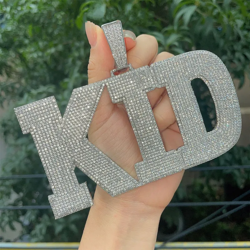 Highth 7cm Gold Silver Colors Full CZ Custom Nom Letter