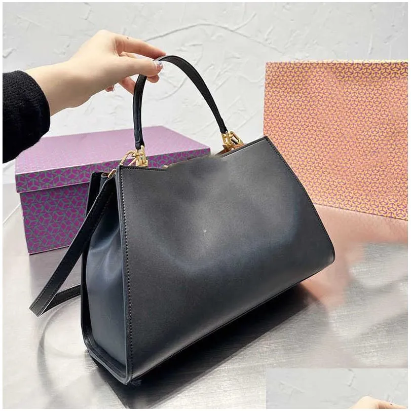 totes torys womens tote bag designer bag leather shoulder crossbody luxurys handbag tb high texture classic clutch single messengers wallet