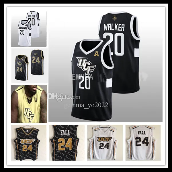 Ncaa UCF Knights College 농구 유니폼 Tacko Fall Taylor Hendricks Darius Johnson C.J. Kelly Ithiel Horton Brandon Suggs Jayhlon Young Lahat Thioune 4XL