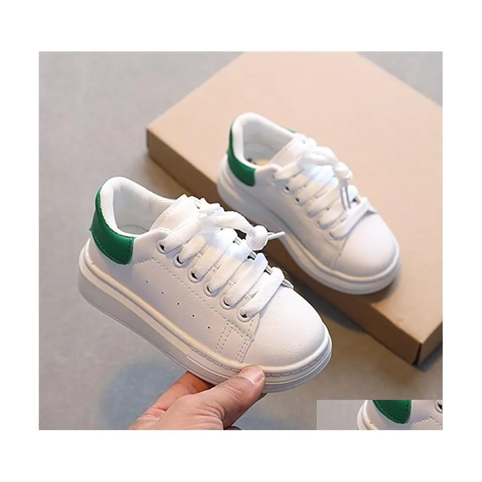 Sneakers Childrens Shoes Light White Girls Boys Breathable Toddler Kids Fashion Sport Flats Shoe Versatile Drop Delivery Baby Materni Dhlqr
