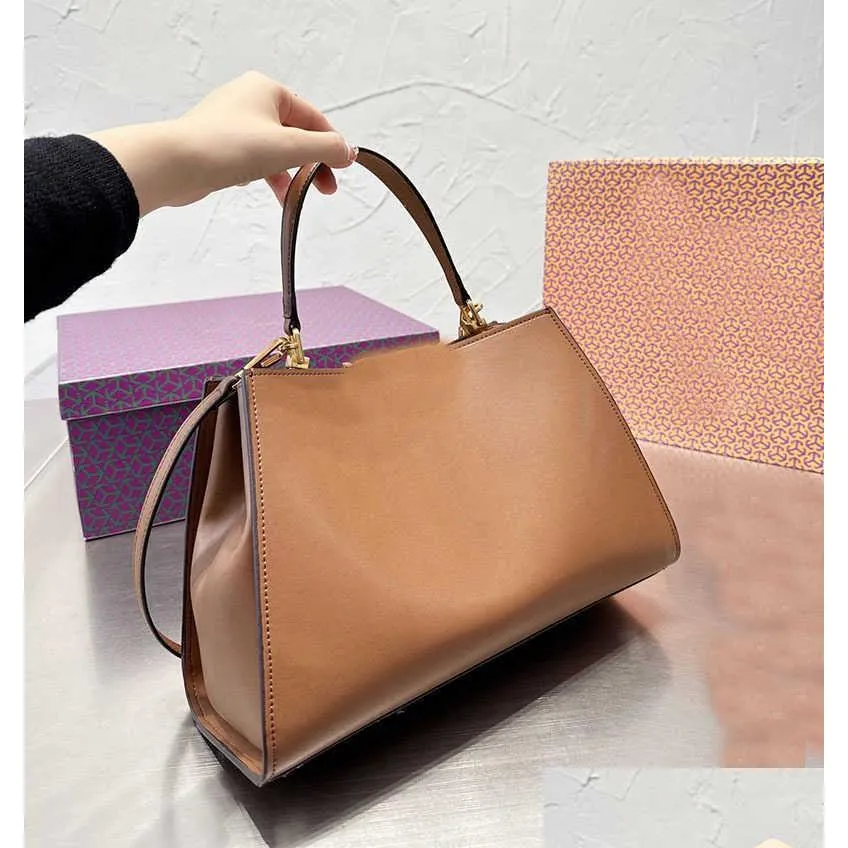 totes torys womens tote bag designer bag leather shoulder crossbody luxurys handbag tb high texture classic clutch single messengers wallet