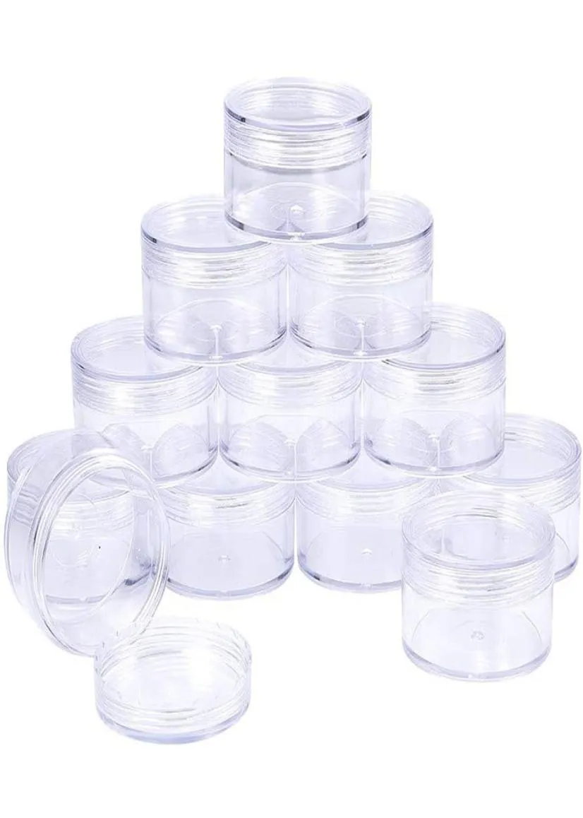 5g 10g 15g 20g Portable Plastic Cosmetic Tomma burkar Klar flaskor Eyeshadow Makeup Cream Lip Balm Container Pots1365579