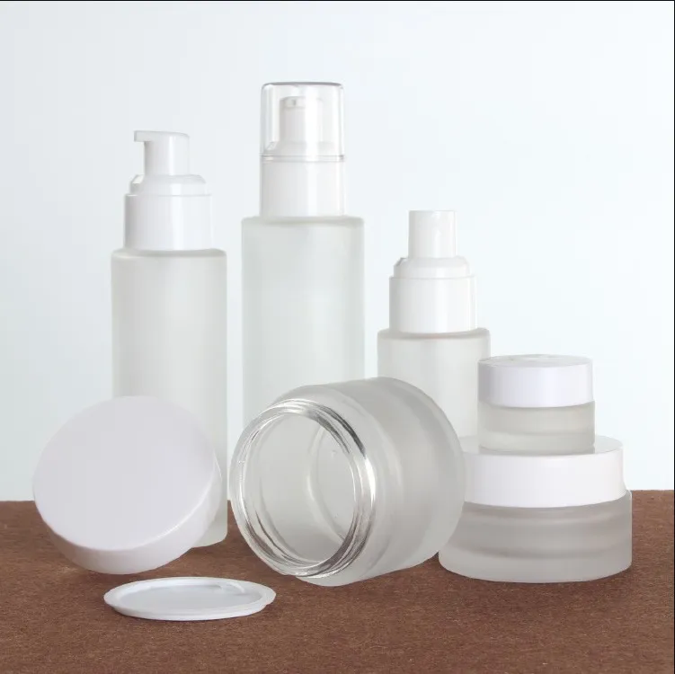 Verpackungsflaschen 20 ml, 30 ml, 40 ml, 50 ml, 60 ml, 80 ml, 100 ml, Milchglasflasche, Cremetiegel, Lotionsspray, Pumpflasche, tragbarer nachfüllbarer Kosmetikbehälter