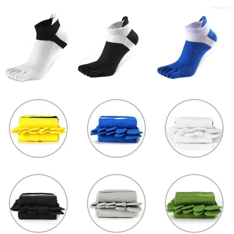 Herrensocken, 1 Paar, Mesh, für Herren, Baumwolle, Zehenbereich, Sport, Trainer, Laufen, Kompression, atmungsaktiv, Polyester, Frühling, kurz