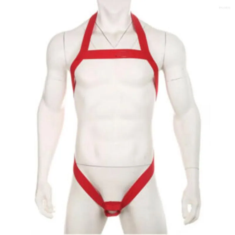 Underpants Sexy Men Stretch Band Belt Chest Waist Full Body Straps Harness Gay Clubwear Men's Underwear Acrylic