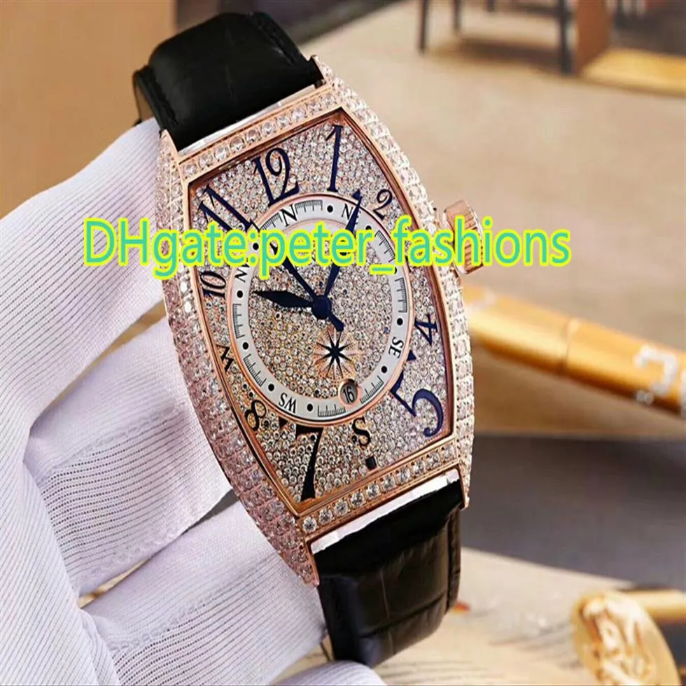 Gentleman Tide Man Armbanduhr mit drei Nadeln, vollautomatische mechanische Uhren, Diamantgehäuse, Luxus-Diamantuhren, Größe 40 mm, 274 r