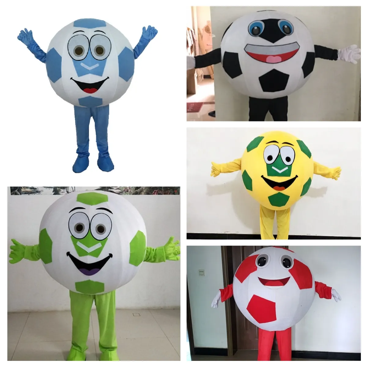 Costumes de mascotte de Football unisexe pour adultes, vêtements de Football, déguisement d'halloween, carnaval, Costumes de compétitions sportives