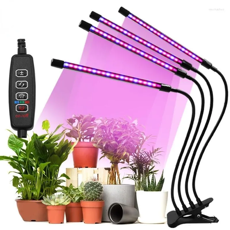 재배 조명 식물 꽃 육신 LED 성장 램프 USB 클립 전체 스펙트럼 실내 심기 묘목 채우기 가벼운 방수