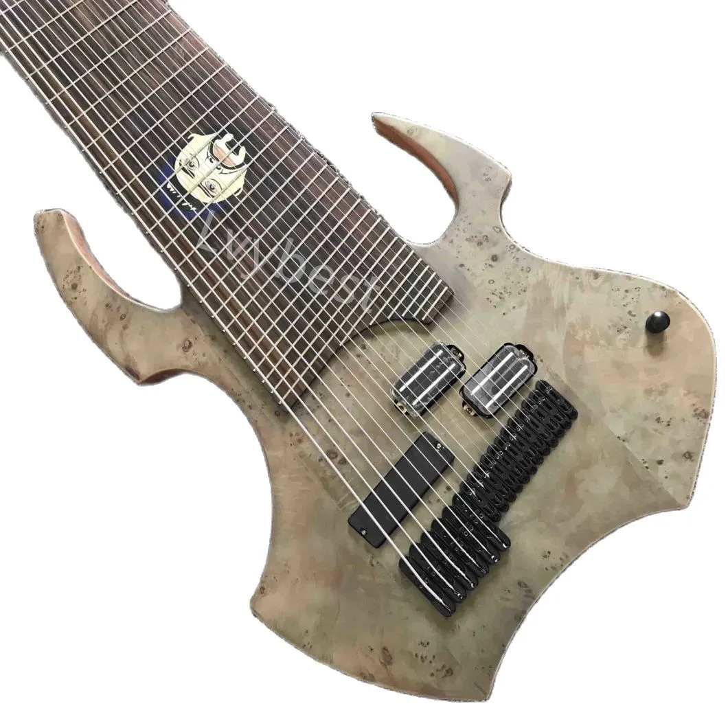 Lvybest Guitarra eléctrica Custom Jared Dines Djent Guitarra de 18 cuerdas