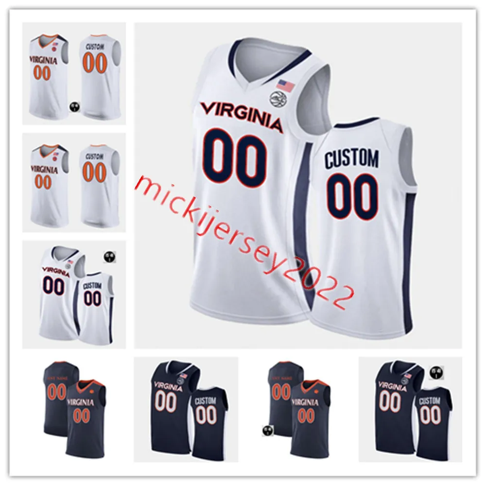 Koszulka koszykarska Virginia Cavaliers męska młodzieżowa szyta na zamówienie 5 Kyle Guy 11 Ty Jerome 12 De'Andre Hunter Virginia Jerseys