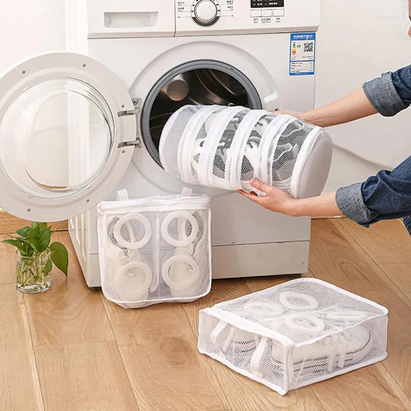 Storage Bags Shoes Washing Machine Bag Travel Shoe Portable Mesh Laundry Anti-deformation Protective Clothes Organizer
