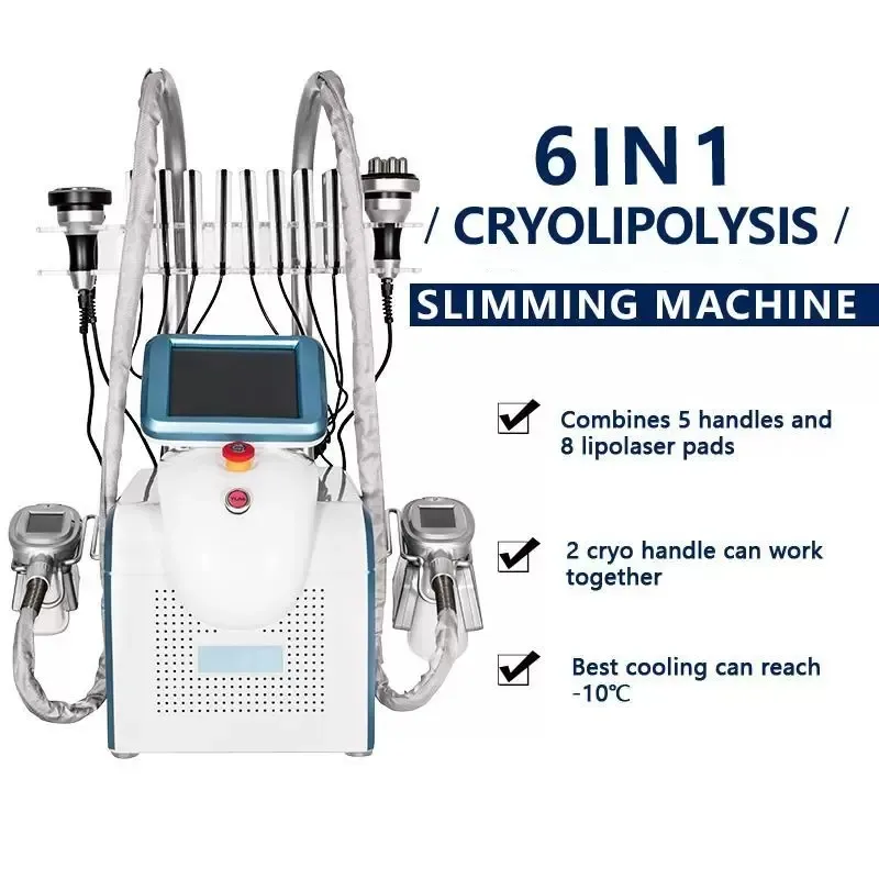 CE CRYOLIPELISY BODY COTTOURING MACHENT FAT تجميد 360 معدات شفط الدهون الشحمية LIPO LASER MACHINES 1 سنوات ضمان