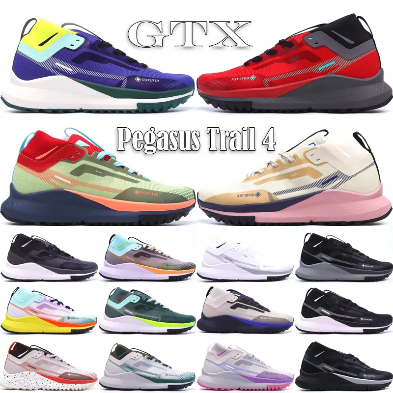 Üst Pegasus Trail 4 GTX Maraton Koşu Ayakkabıları 2022 Tasarımcı Acg Mountain Sinek Düşük Çok Renkli Siyah Gri Erkekler Kadın Açık Hafakalar Boyutu 36-45