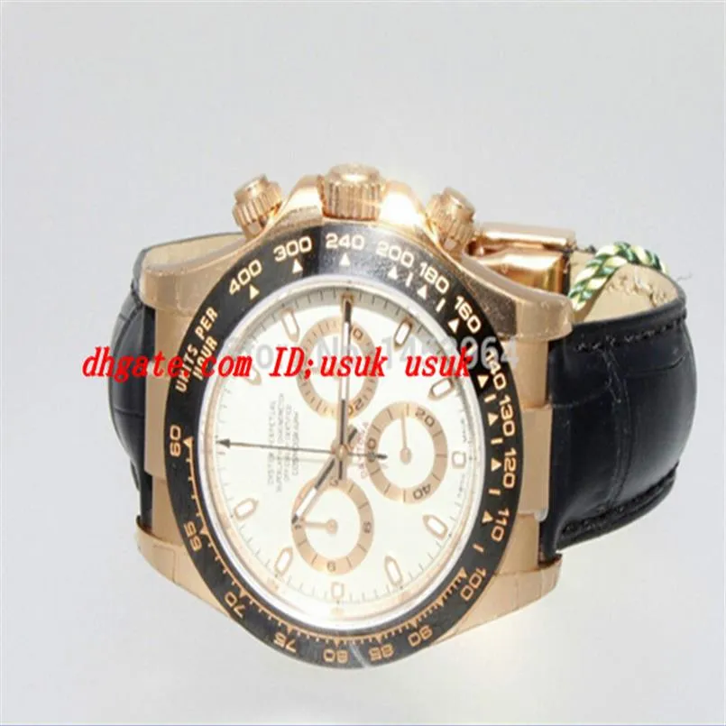 Dostawca fabryki luksusowe zegarek ceramiczny 116515 białe tarcze ze stali nierdzewnej ramki automatyczne męskie zegarki 275m