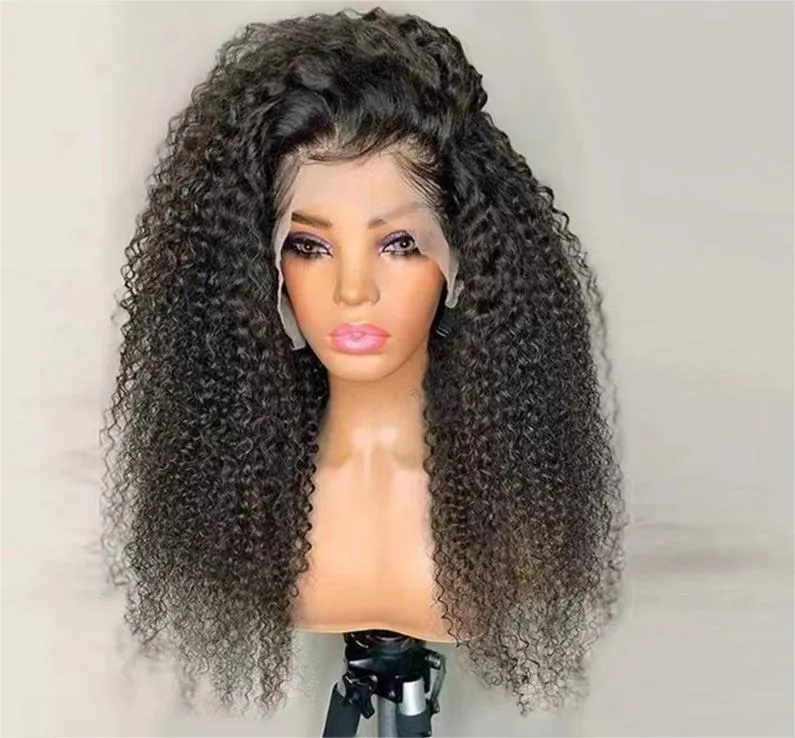 180% Densidad 13x3 Pelera de cabello frontal de encaje para mujeres ola profunda color negro y marrón