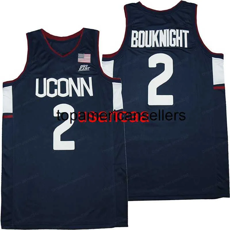 2021 New Uconn James Bouknight Basketball Jersey Men's All Stitched Blue Size S-XXXL