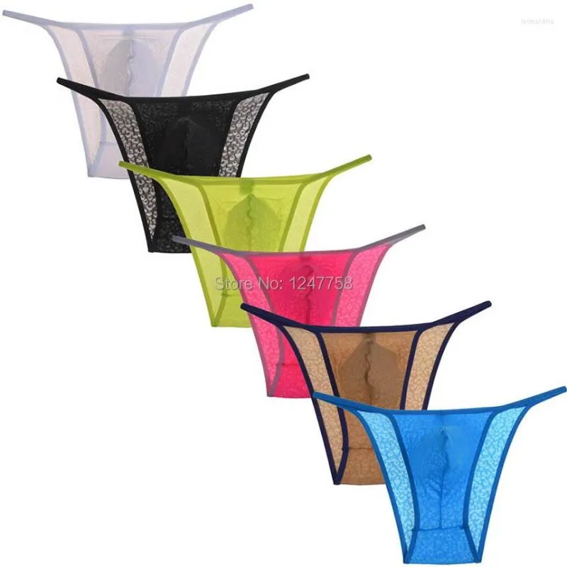 Underbyxor män högbenöppning underkläder brasiliansk klipp bikini bottnar spandex fräcka kort sous vetement homme underkläder