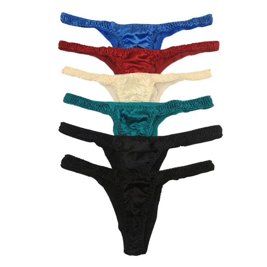 Womens Thong Panties 100% Natural Silk 6 pairs in One Pack Size US S M L XL XXL182r