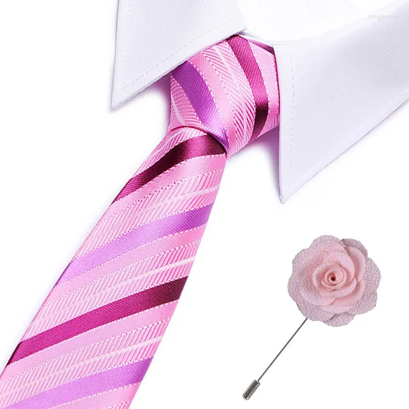 Bow Ties Fashion Silk Stripe For Men Casual Plaid Necktie Gravatas Corbatas Slim Suit Vestidos Mens Neckties Party Narrow 7.5cm Tie