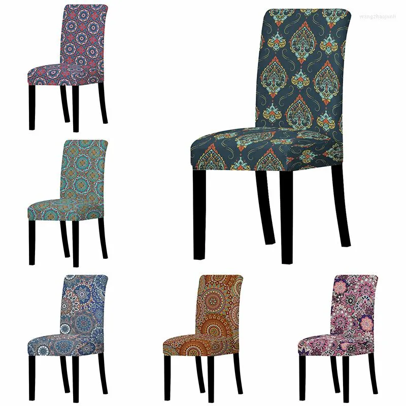 Housses de chaise Vintage européen imprimé fleuri housse amovible haut dos Anti-sale protecteur maison jeu pouf chaises