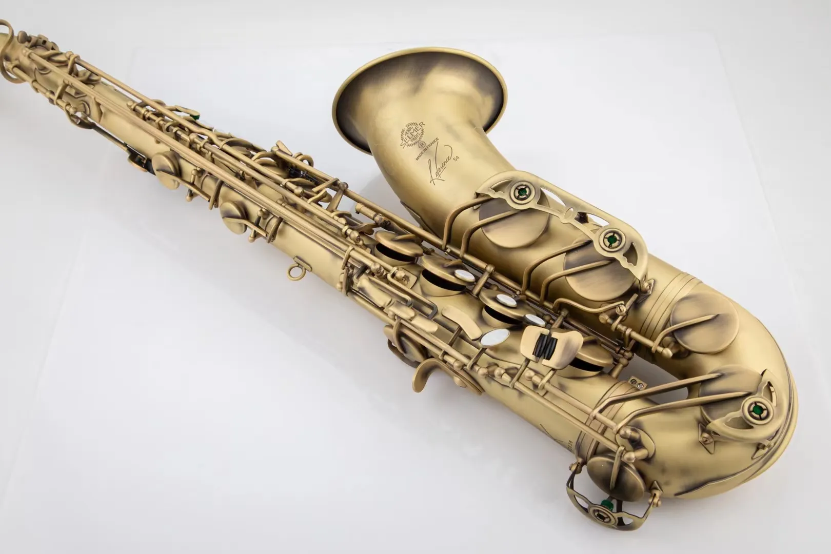 R54 SAXOPHONE TENOR R￉F￉RENCE ANTIQUE CUPER B FLAT FLAT BRASS WOODWind Music Instrument avec casse-bouche