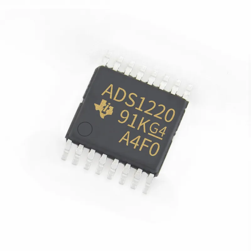 Nya originella integrerade kretsar Analog till digitala omvandlare-ADC Lågkraft Lågbrus 24-bitars ADC ADS1220IPWR IC Chip TSSOP-16 MCU Microcontroller