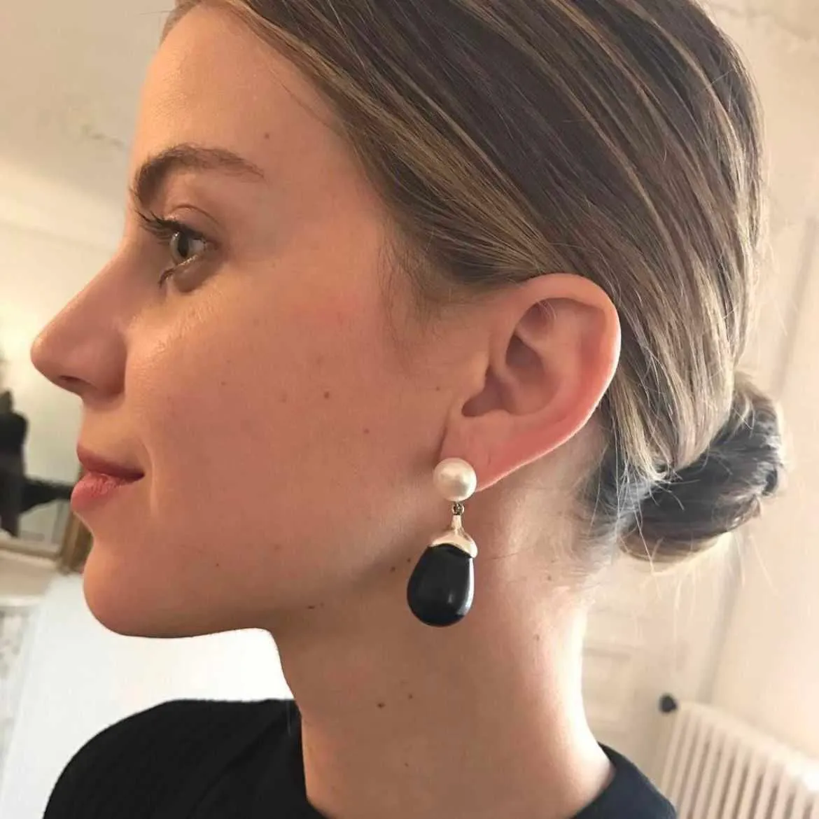 Дизайнер Софи Буха Серьги Cool Beauty Sophie Buhai Элегантная маленькая вода капля проста ins жемчужные серьги w6f0