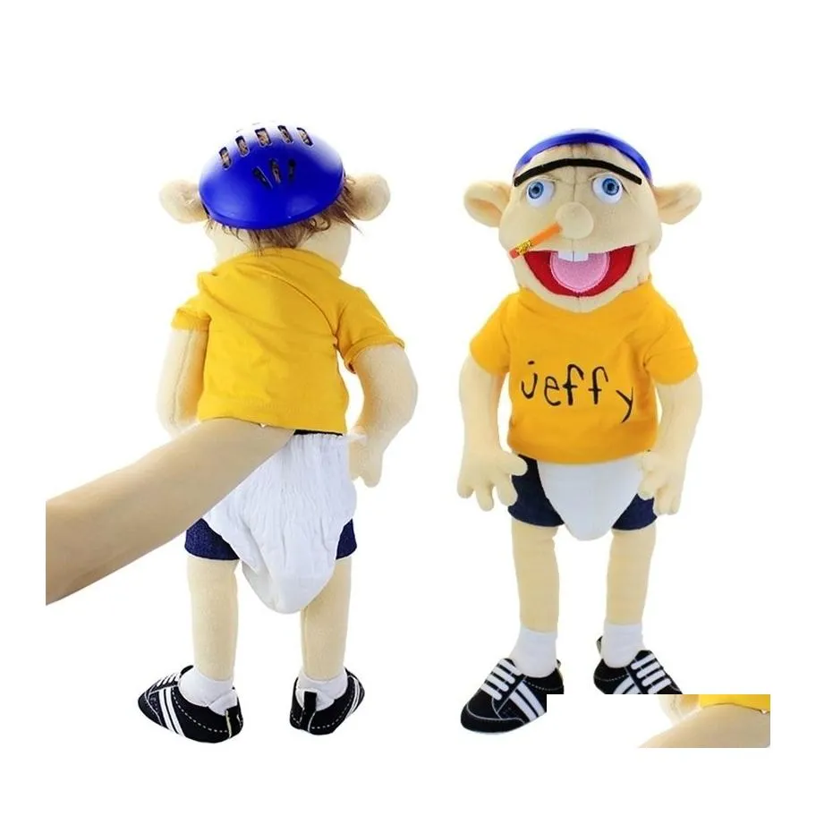 Jeffy Hand Puppet Jeffy Plush Doll 60cm Soft Talk Show Party Prop For